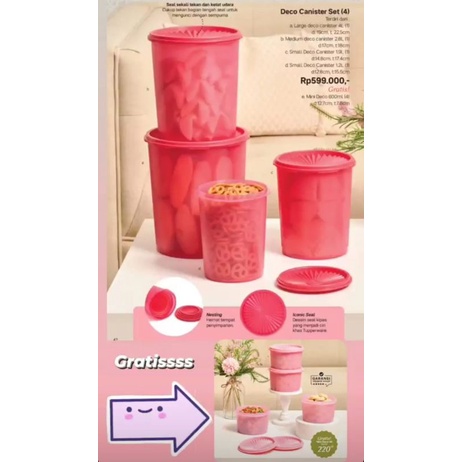 toples deco canister art by tupperware