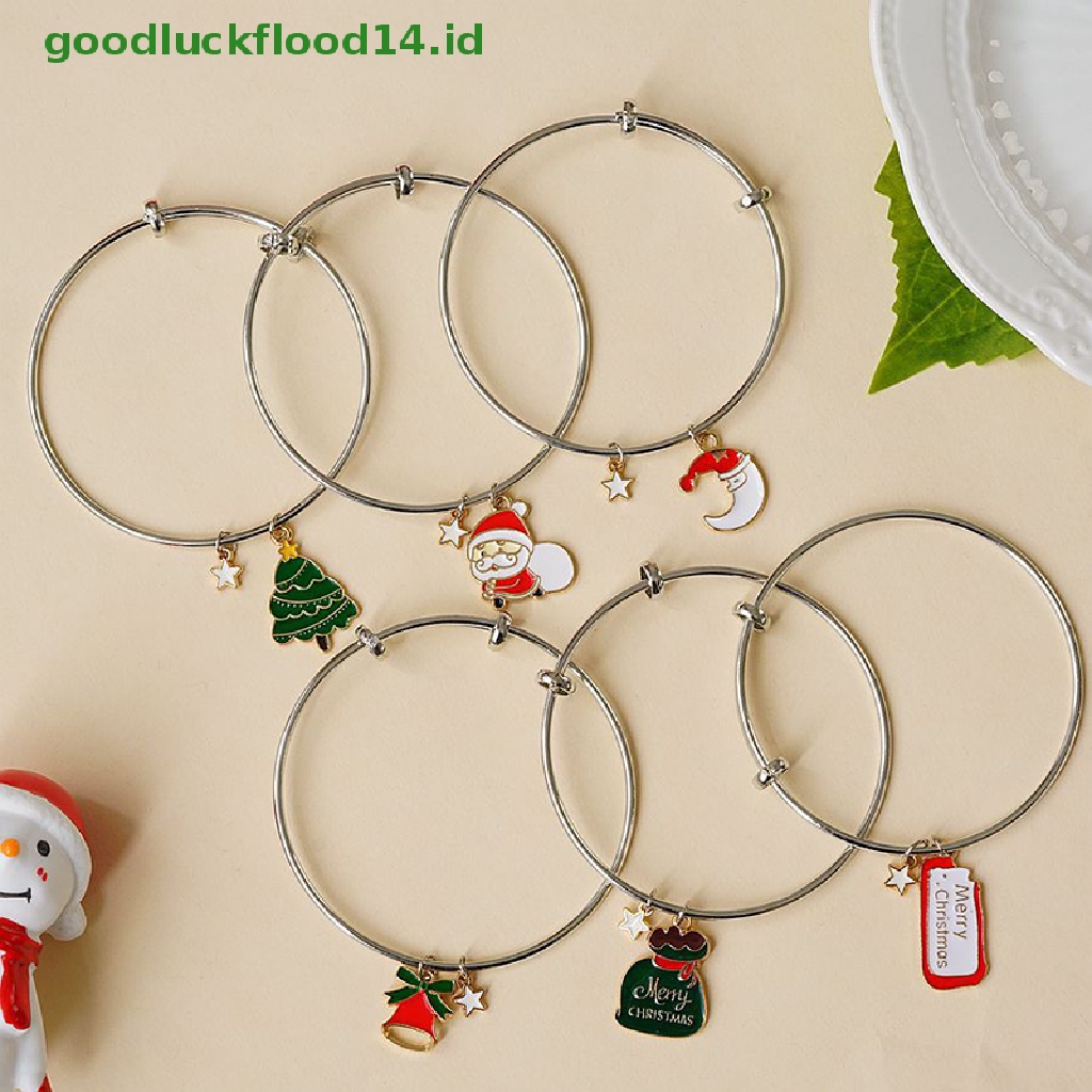 [GOOGFOUR] Santa Claus Gelang Gelang Teman Gadis Siswa Tiga Orang Gelang Lucu Kartun Gelang Perhiasan [TOP]