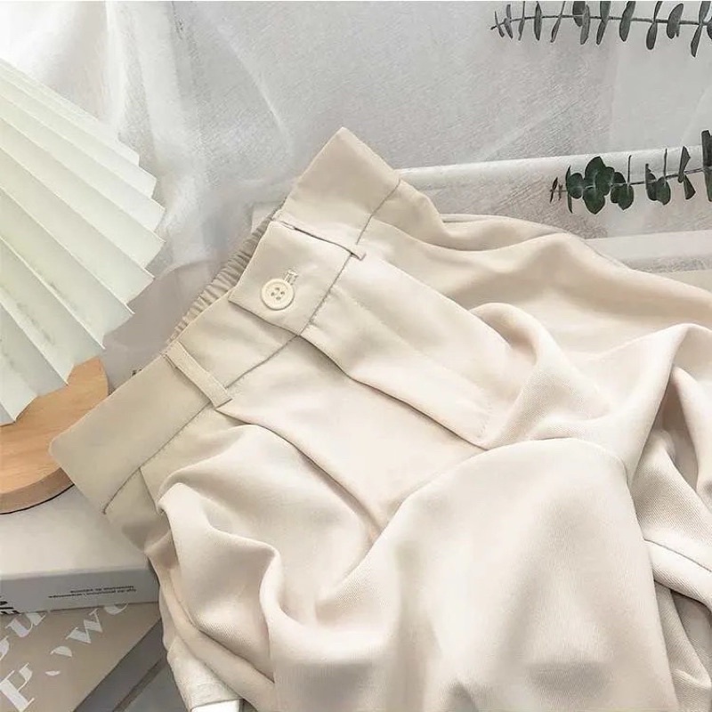 Loose Pants Celana Kantor Wanita/Celana Kulot Formal Wanita Katun Polyester Ypd.id-BROKEN WHITE