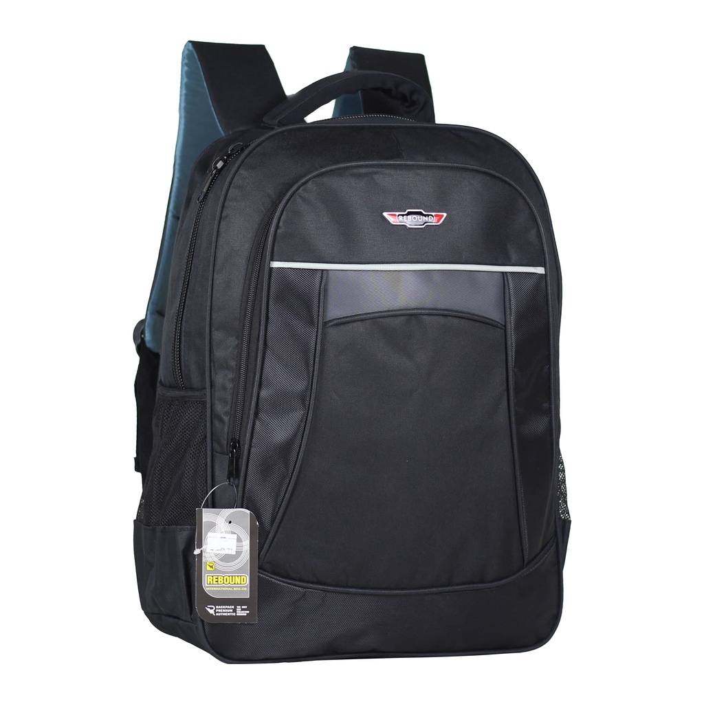 Tas Garis Atas Silver Ransel SD SMP SMA Kuliah Free Raincover Bahan Tebal Dan Awet Harga Murah Terjangkau