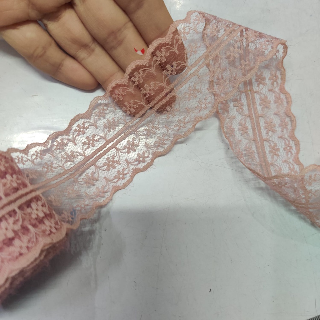 Renda Air 4,5 cm Souvenir Lace Per Gulung Craft DIY