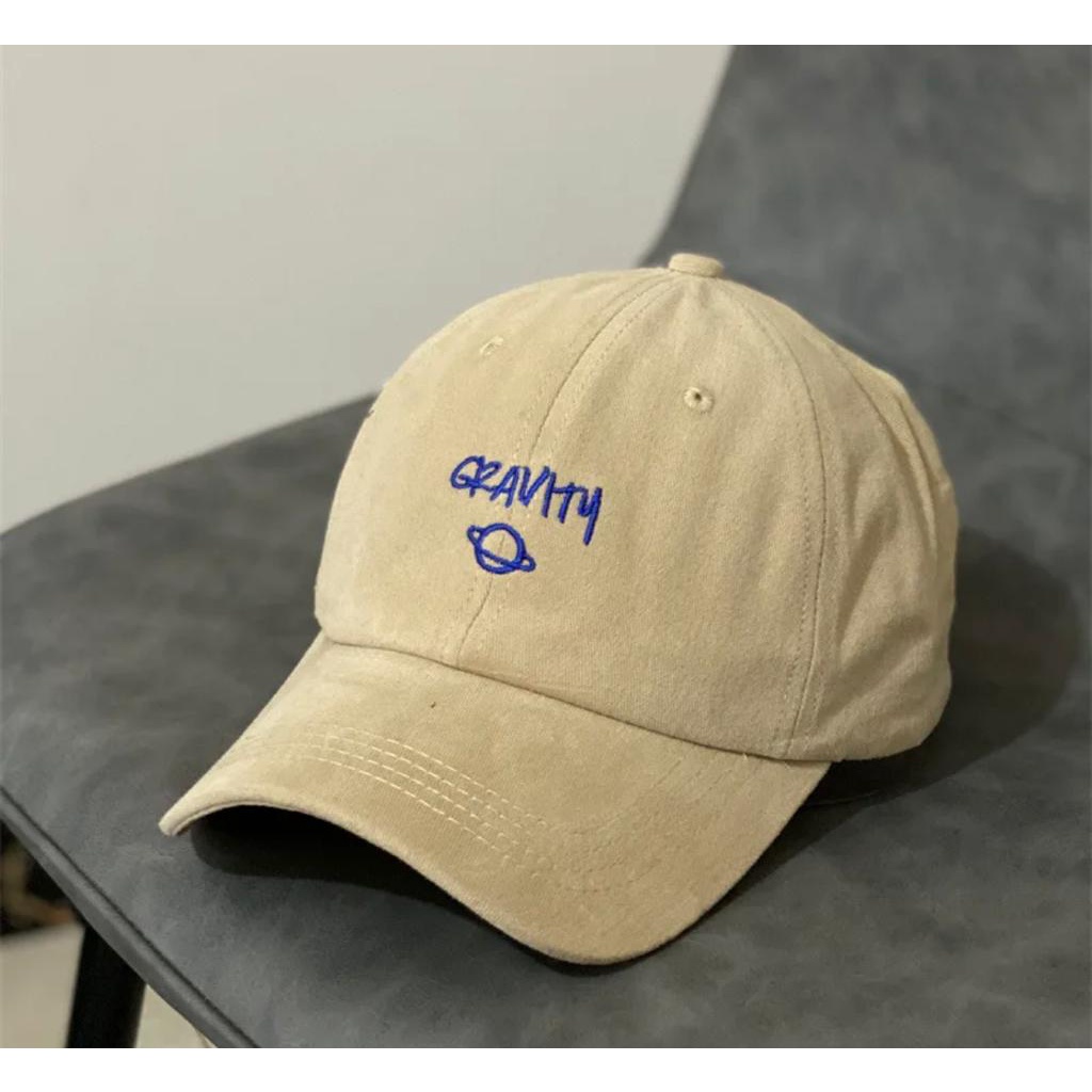 Topi Pria / Wanita Baseball Golf Logo Ediko Sport Fashion - Navy-GRAVITY KREM