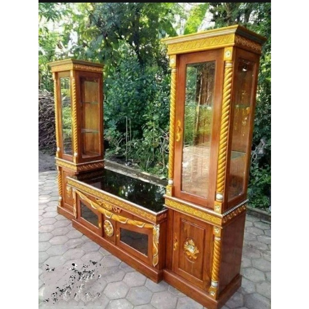 Bufet tv/meja tv lemari hias kayu jati jepara