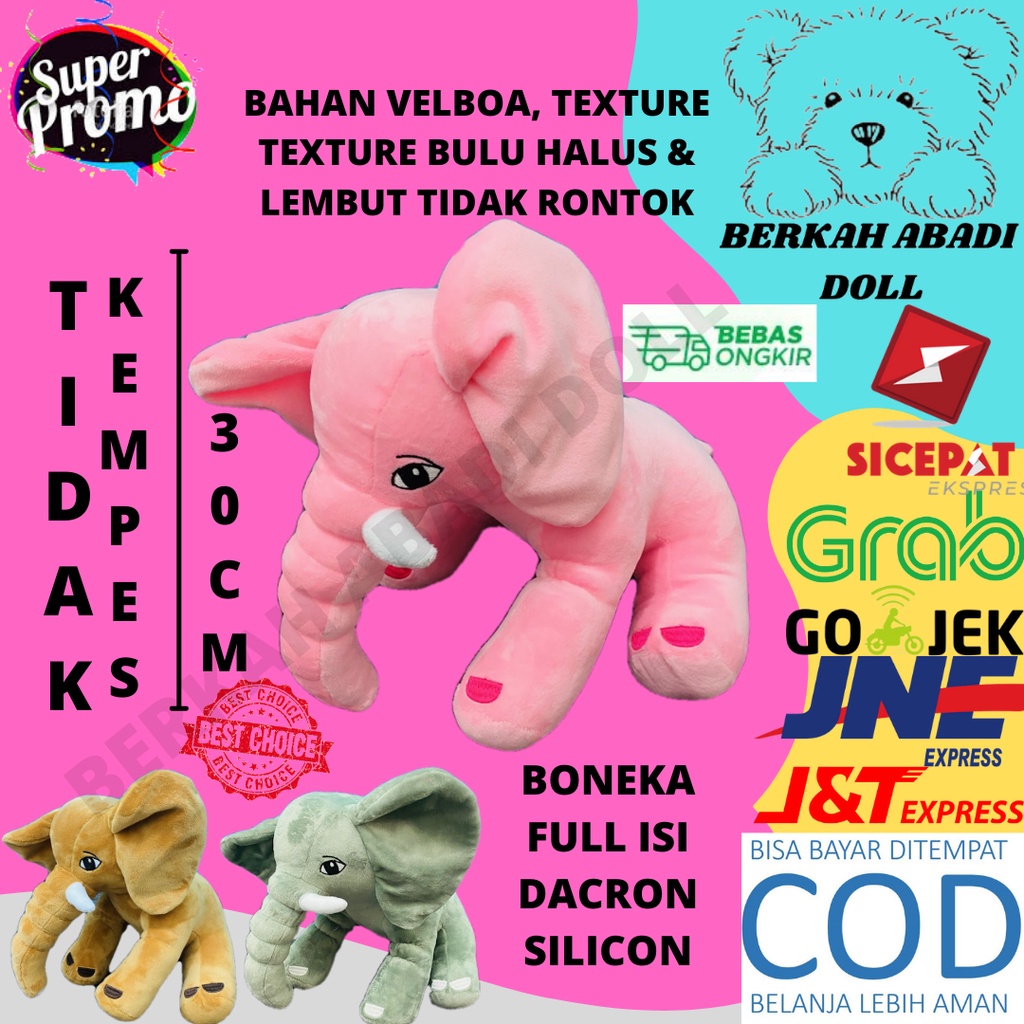 boneka gajah boneka elephant boneka besar jumbo boneka gajah jumbo boneka gajah besar boneka gajah l