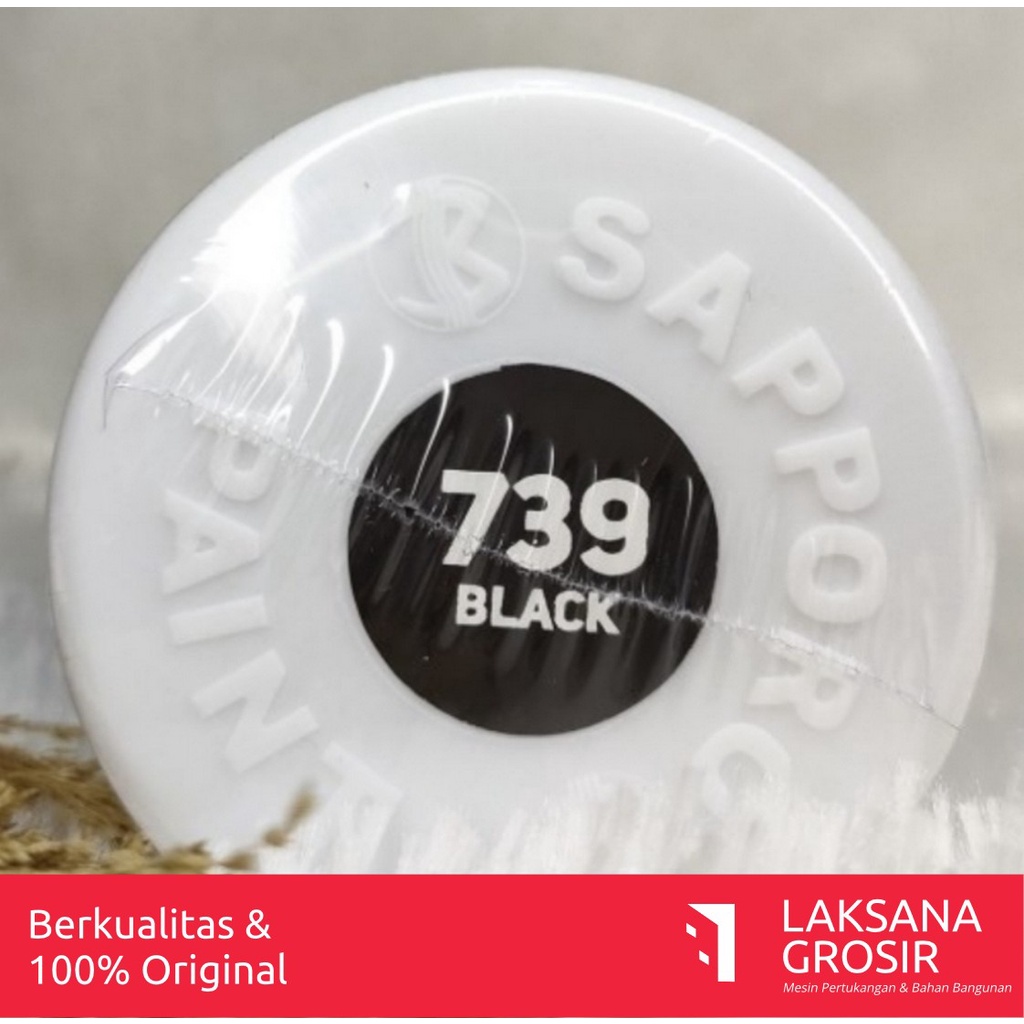 Pilox Cat Semprot Aerosol Black Hitam Sapporo 739