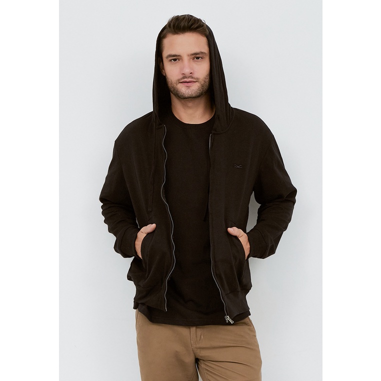 Carvil Woodie BLK Jaket Casual Pria Black _A148