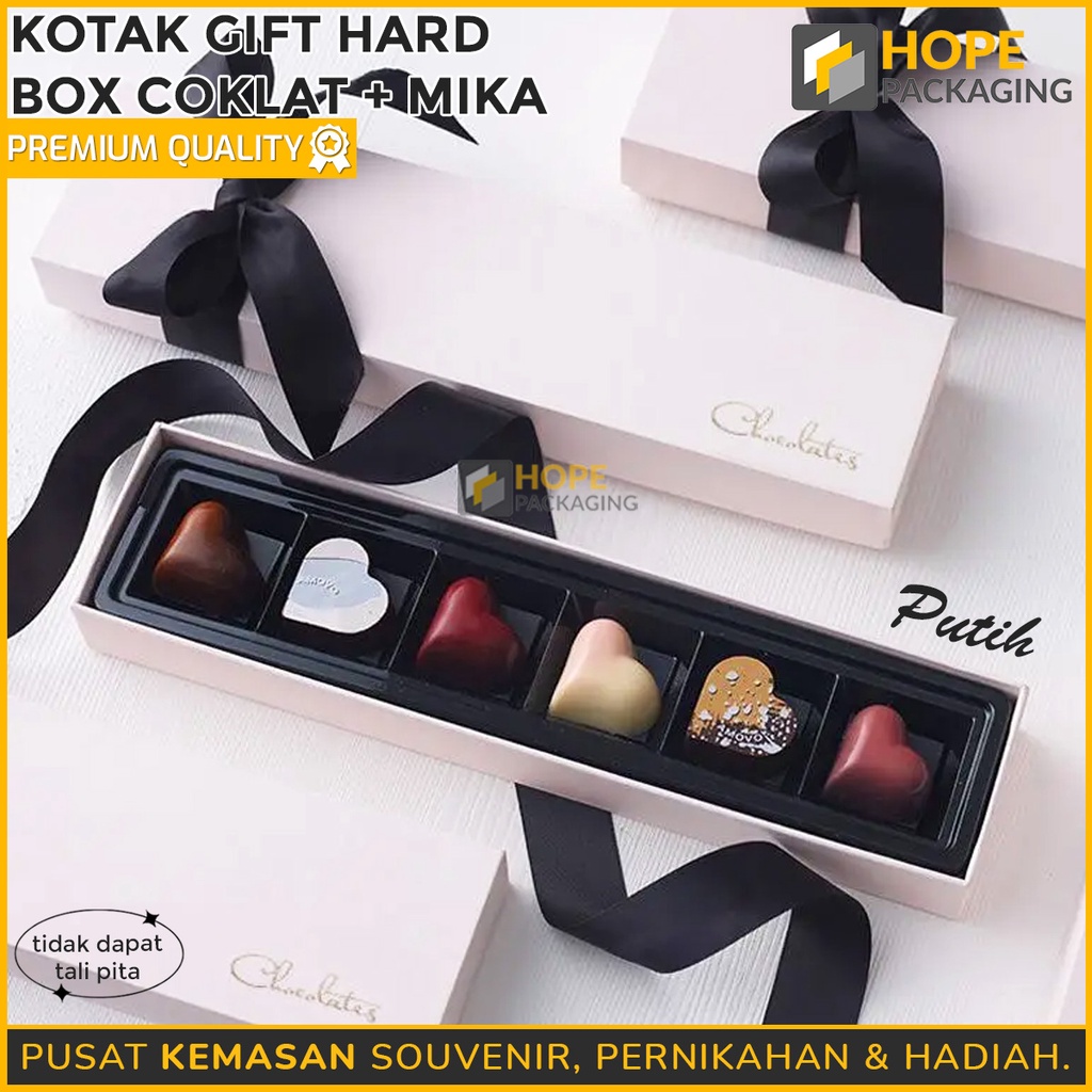 Kotak Dus Kue Kering 27.5x7x3cm /  Kotak Gift Hard Box Coklat + mika / paperbox packing souvenir serbaguna