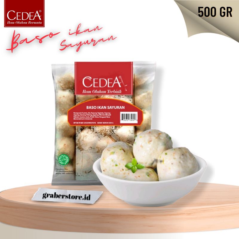 

Cedea Baso Ikan Sayuran 500Gr vegetable fish ball bakso sayuran frozen food