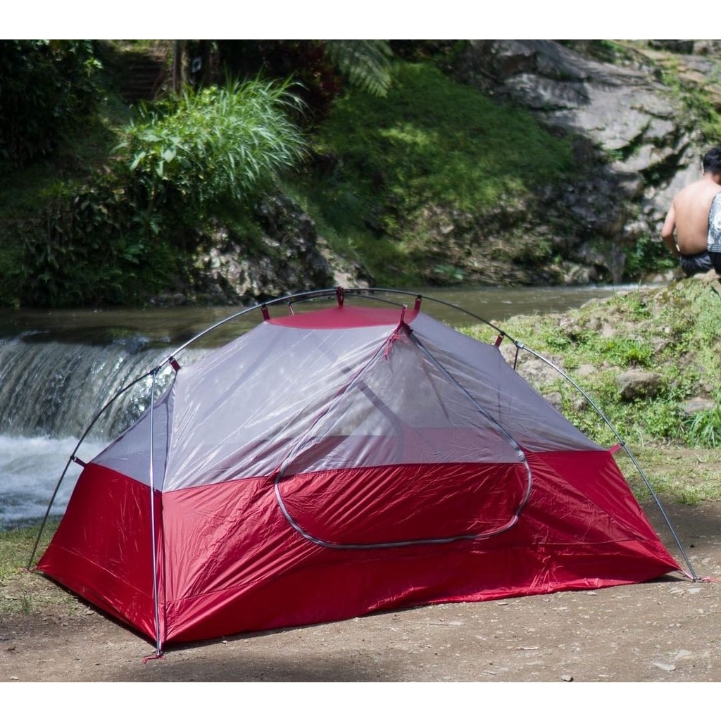 Tenda Camping WILDSHELL Sembalun Pro 2 Orang Merah Putih