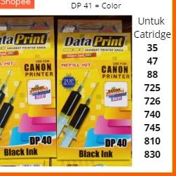 Terbaru⭐Tinta Suntik Data Print Refill Kit DP 40 Black & DP 41 color untuk Canon MP287 IP2770 E400 E