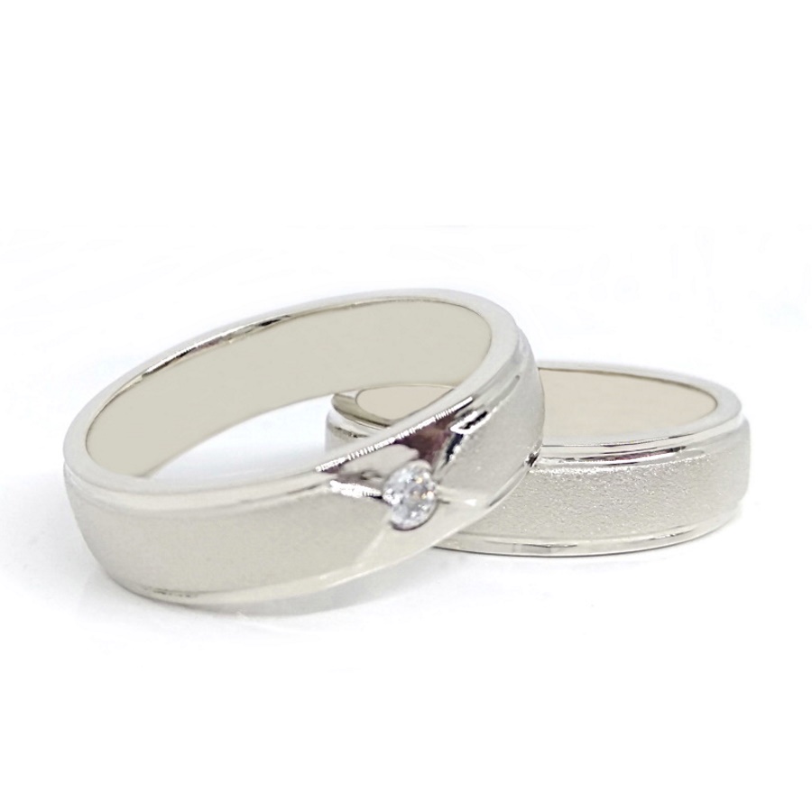 Cincin Tunangan Couple Perak Asli Ukir Nama A127