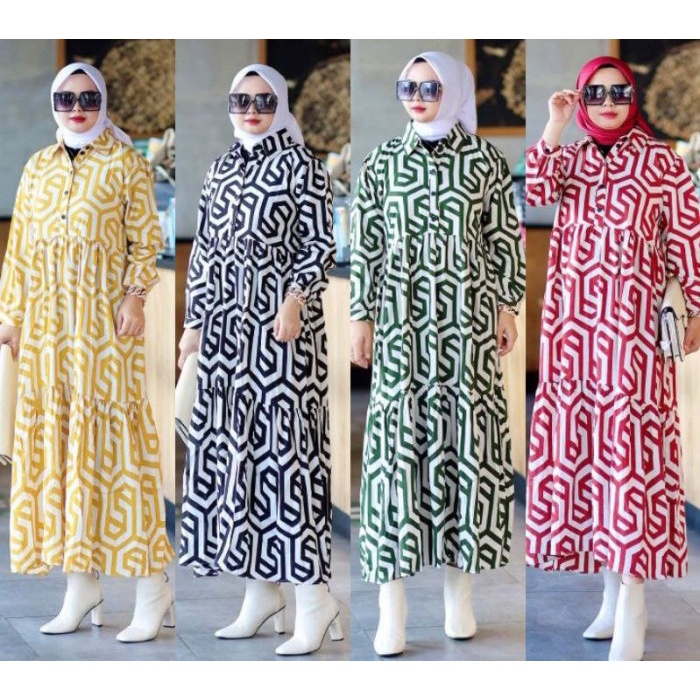 DASTER PANJANG LONGDRESS SALUR / DASTER KATUN RAYON JUMBO BUSUI