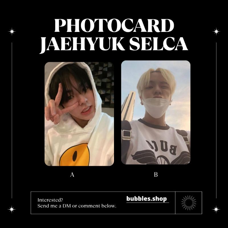 PHOTOCARD UNOFFICIAL JAEHYUK TREASURE SELCA