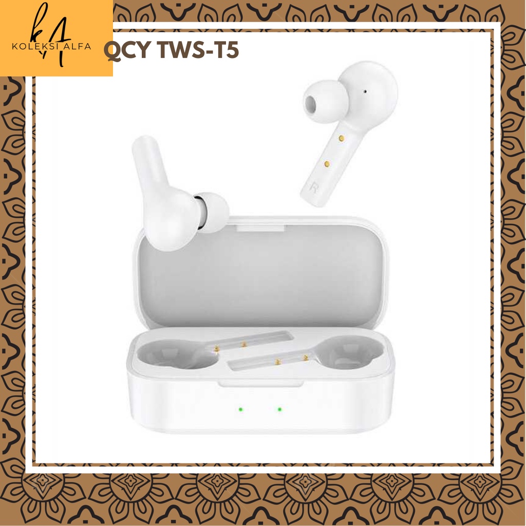 QCY TWS Bluetooth Earphone with Charging Case earphone wireless - QCY-T5