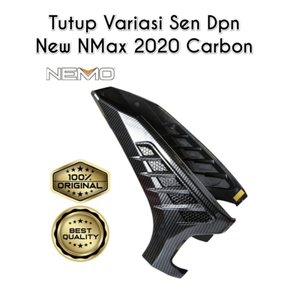 Cover tutup lampu variasi sen depan NMAX 2020 Carbon NEMO