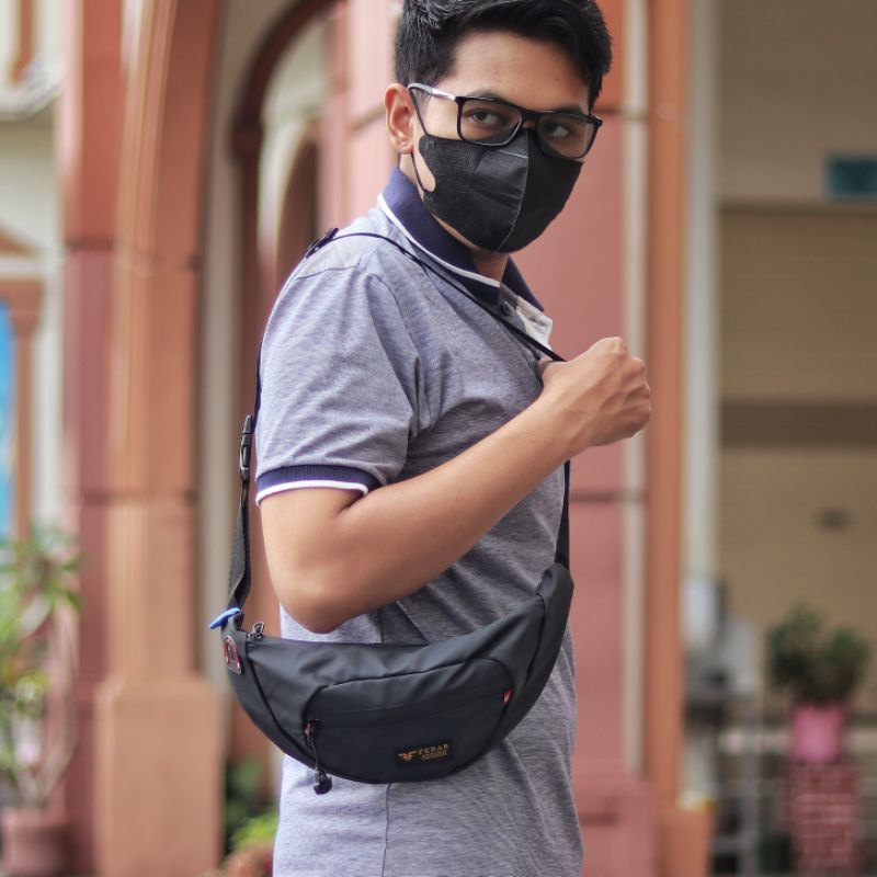 Tas selempang mini/Tas waistbag mini anti aie Ferar Blendwash