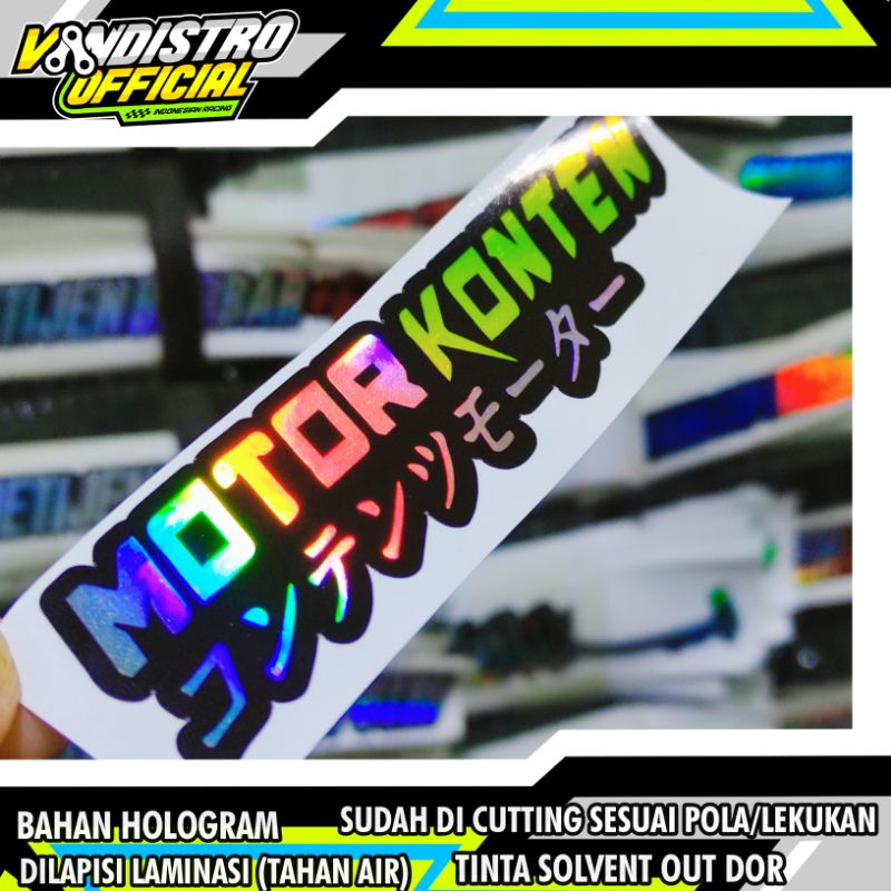 stiker motor konten