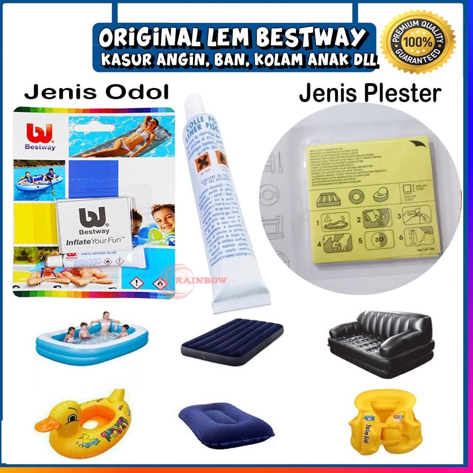 

54 Bestway - Lem Tambal Ban Kolam Plastik Renang Anak Repair Kit Repair Kit / Lem Tambal Bestway Kasur 54