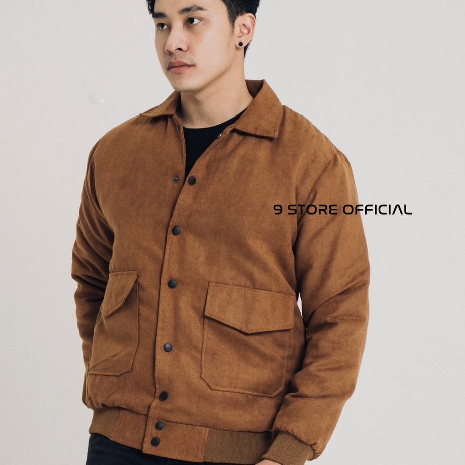 Trx7d7Cr 9StoreOfc - Jaket Bomber Suede Kiev / Bomber Jacket Suede Kancing / Jaket Suede Original / 