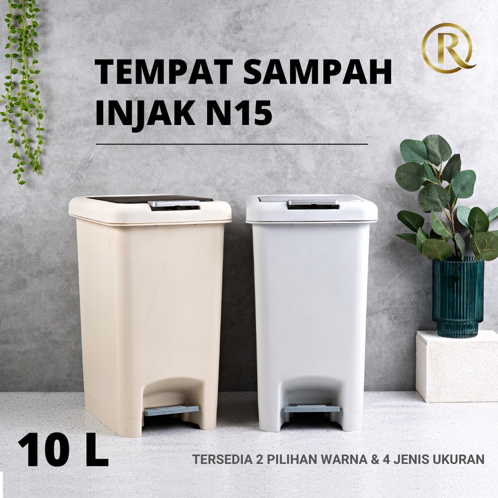 Tempat Sampah Injak N15 Tong Sampah Dapur Kamar Berpedal 10L