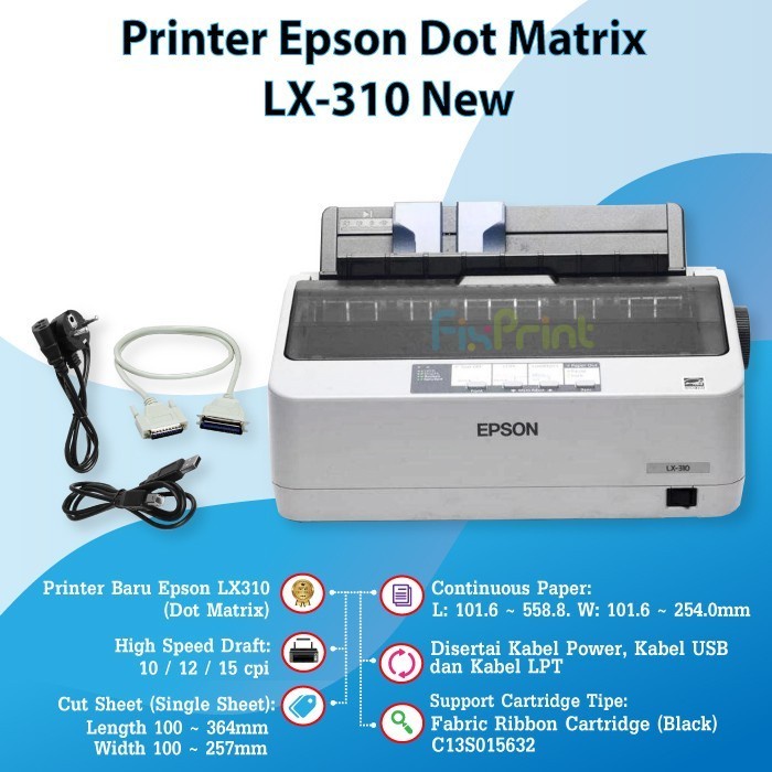 Printer Epson Dot Matrix LX-310 LX310 GARANSI RESMI EPSON 9 Pin