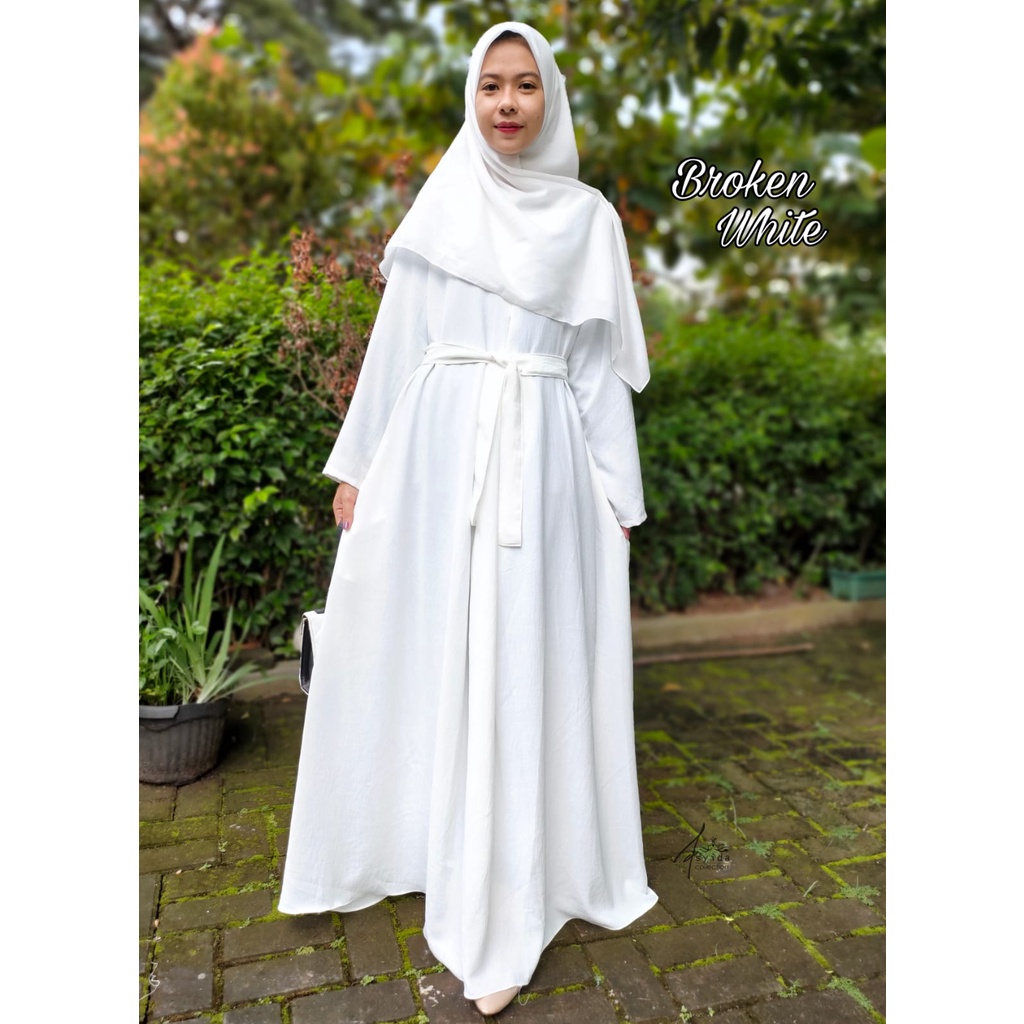 Abaya Gamis Crinkle Airflow Premium / Abaya Arab Terbaru / Abaya Polos Terlaris