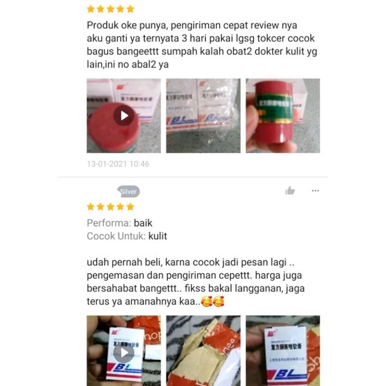 Salep Jerawat CREAM BL ORIGINAL 100% ASLI AMPUH - Eksim - Kudis Kurap - Panu  Kutu Air - Gatal