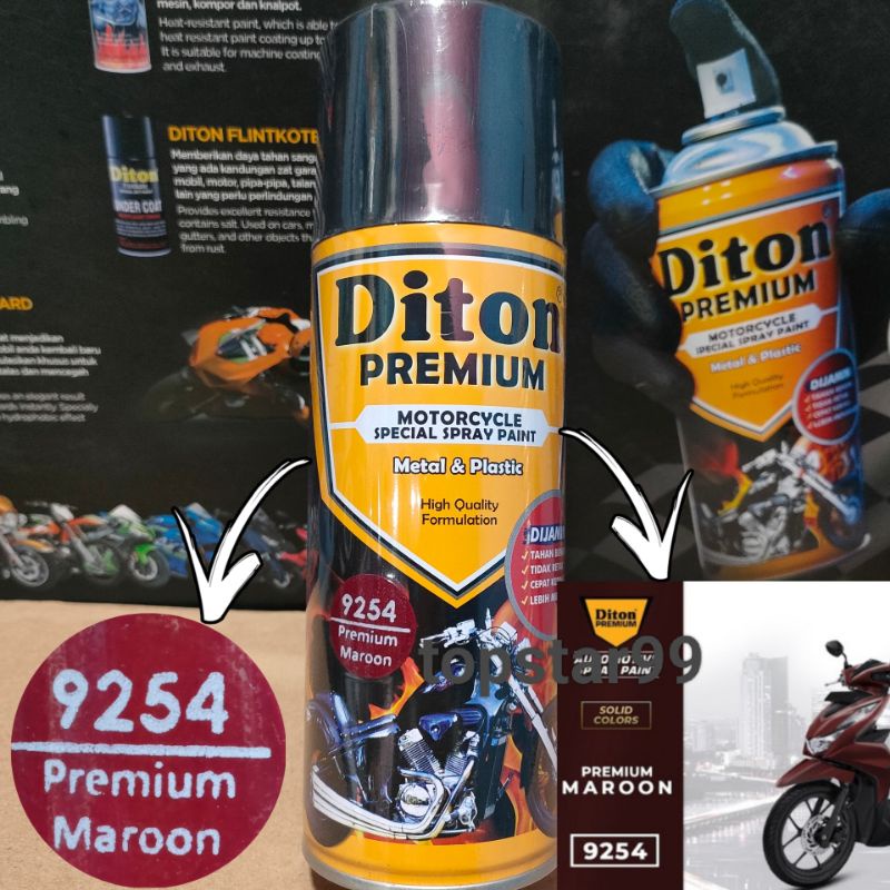 Pilok Pilox Cat Semprot Diton Premium Maron Maroon 9254 Marun 400cc Tahan Bensin Cepat Kering