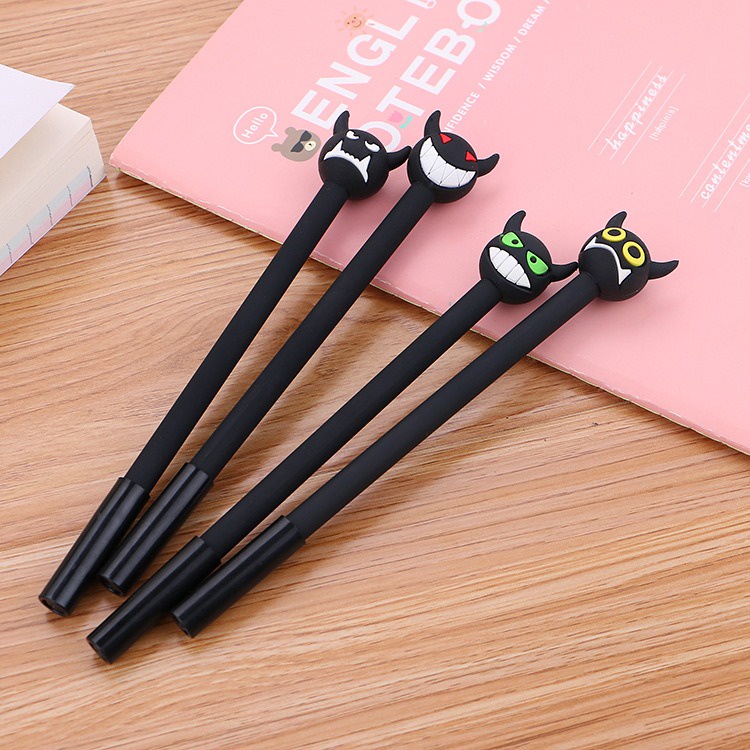 4pcs Pena Pen Pulpen Gel Set Tinta Cair Kitty Kucing Hitam OSM-ST0125