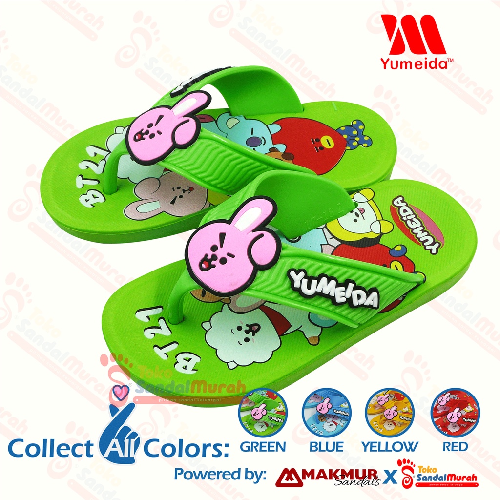 Toko Sendal Murah - Sandal Jepit Anak Kartun Uk 13-18/ Sandal Jepit Anak BT21 / Sandal Jepit Anak Karakter / Sandal Jepit Anak Lucu / Sandal Jepit Anak Ringan / [Toko Sendal Murah Kids YMD TA 22083 ]