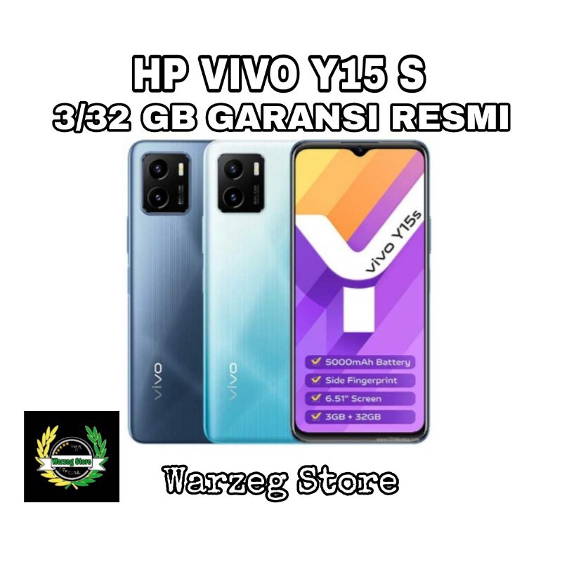 HP VIVO Y15s 3/32 GB VIVO Y 15 s RAM 3GB ROM 32GB GARANSI RESMI