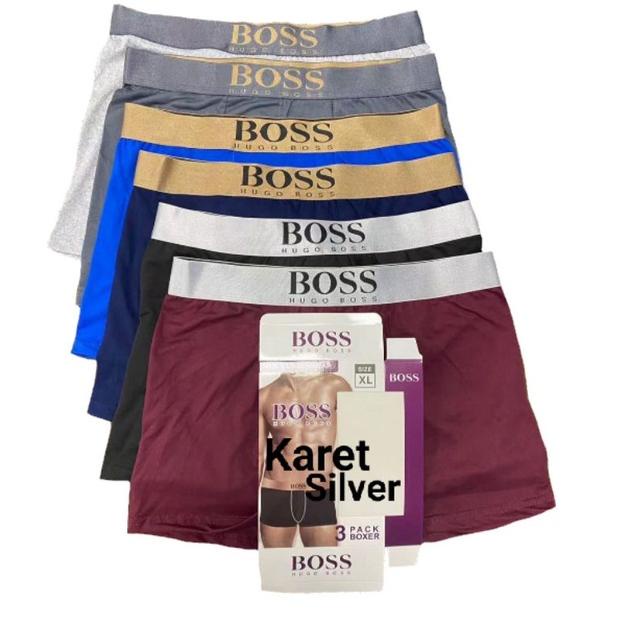 ( 1 BOX ISI 3 ) Boxer Pria CK PREMIUM / Celana Dalam Laki laki Super Soft IMPORT