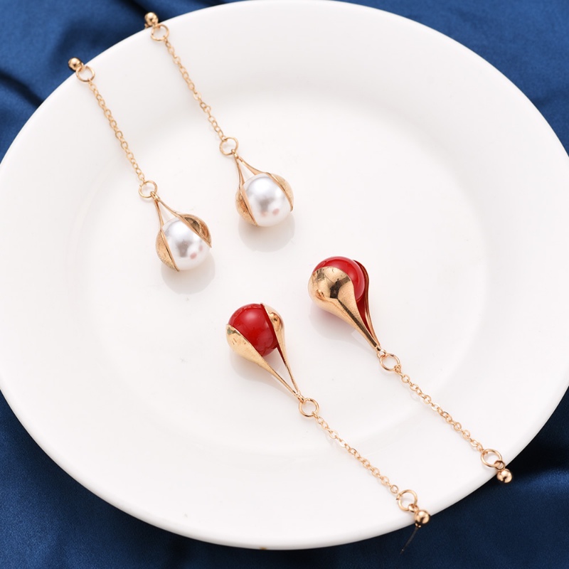 Fashion Panjang Drop Anting-Anting Tetesan Air Mutiara Menjuntai Anting-Anting Elegan Liontin Anting Wanita Pernyataan Telinga Perhiasan Pernikahan Valentine Hadiah Ulang Tahun