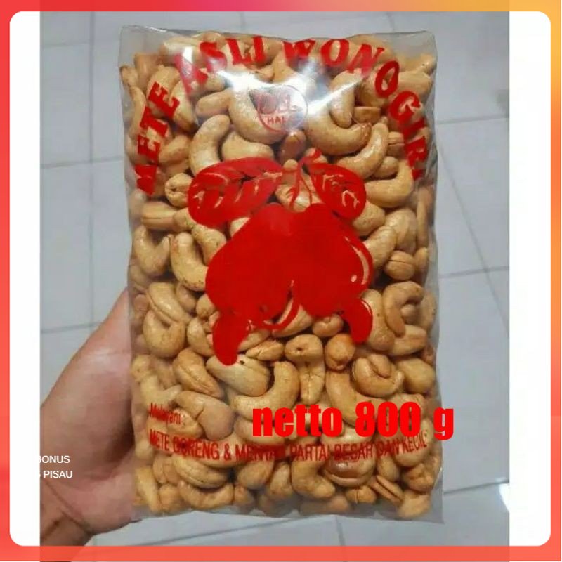 

Mete Kacang Mede 800 gram Mete mente cashew nut Matang goreng ASLI WONOGIRI Lezat & Gurih oke