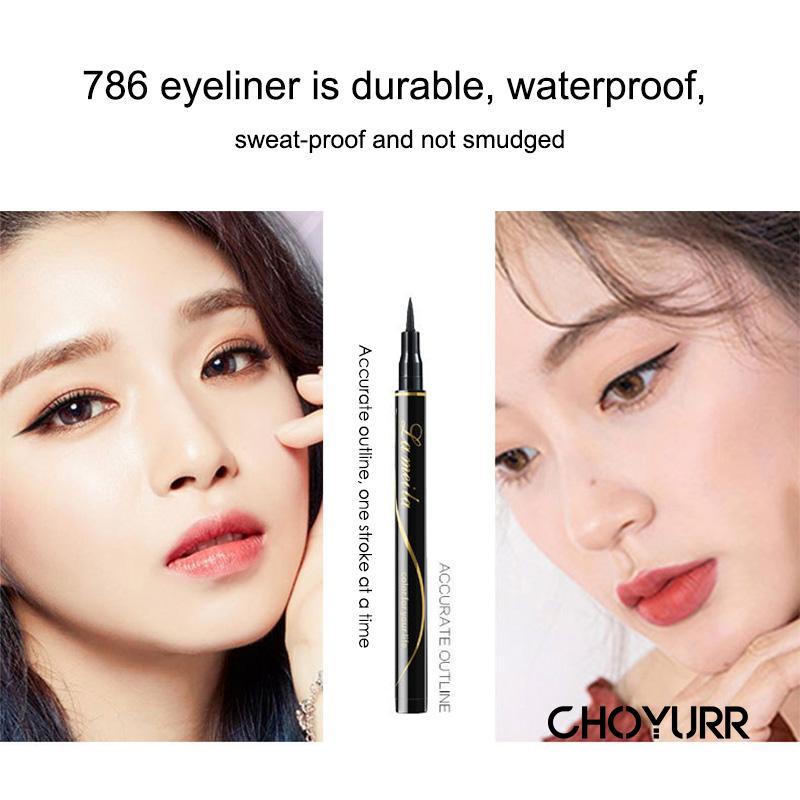 【COD】Eyeliner Lasting Sweatproof Waterproof Tahan Lama Riasan Mata Besar Pensil Eyeliner Kepala Lembut -CH