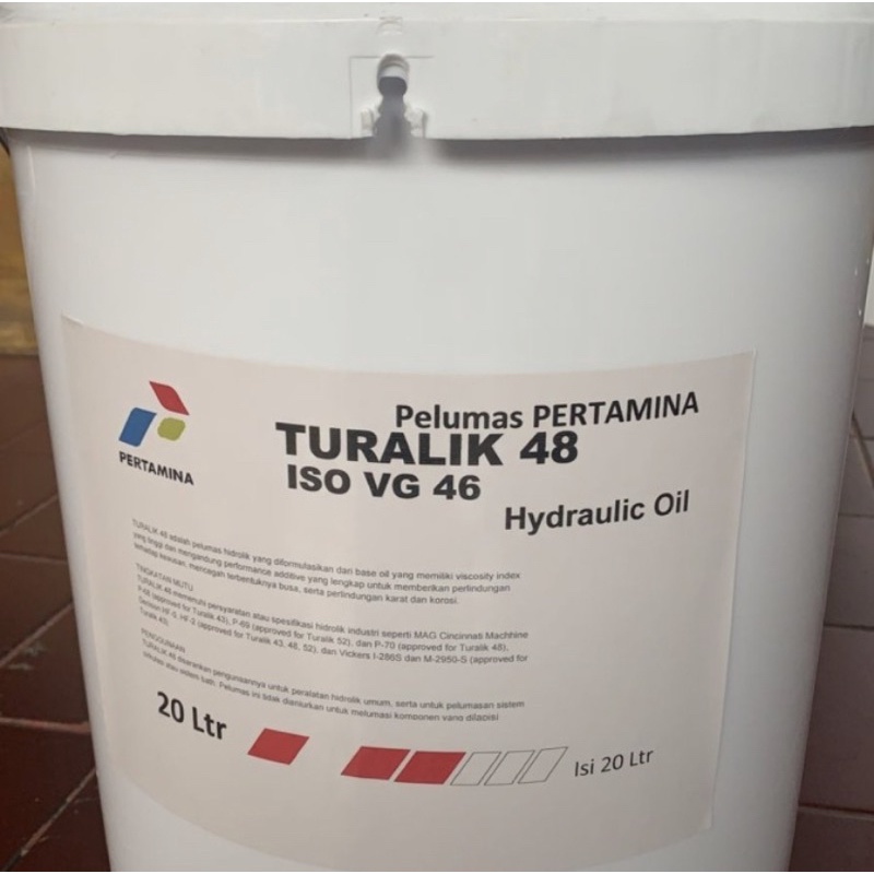 Oli Hidrolik PERTAMINA TURALIK 48 Pelumas iso vg 46