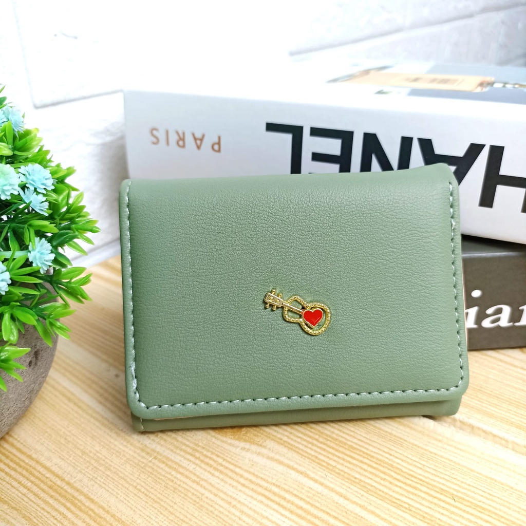 Dompet Lipat Wanita Fashion Style Korea Kasual Dompet Cewek Mini Multifungsi Women Wallet PU Satu7an D79