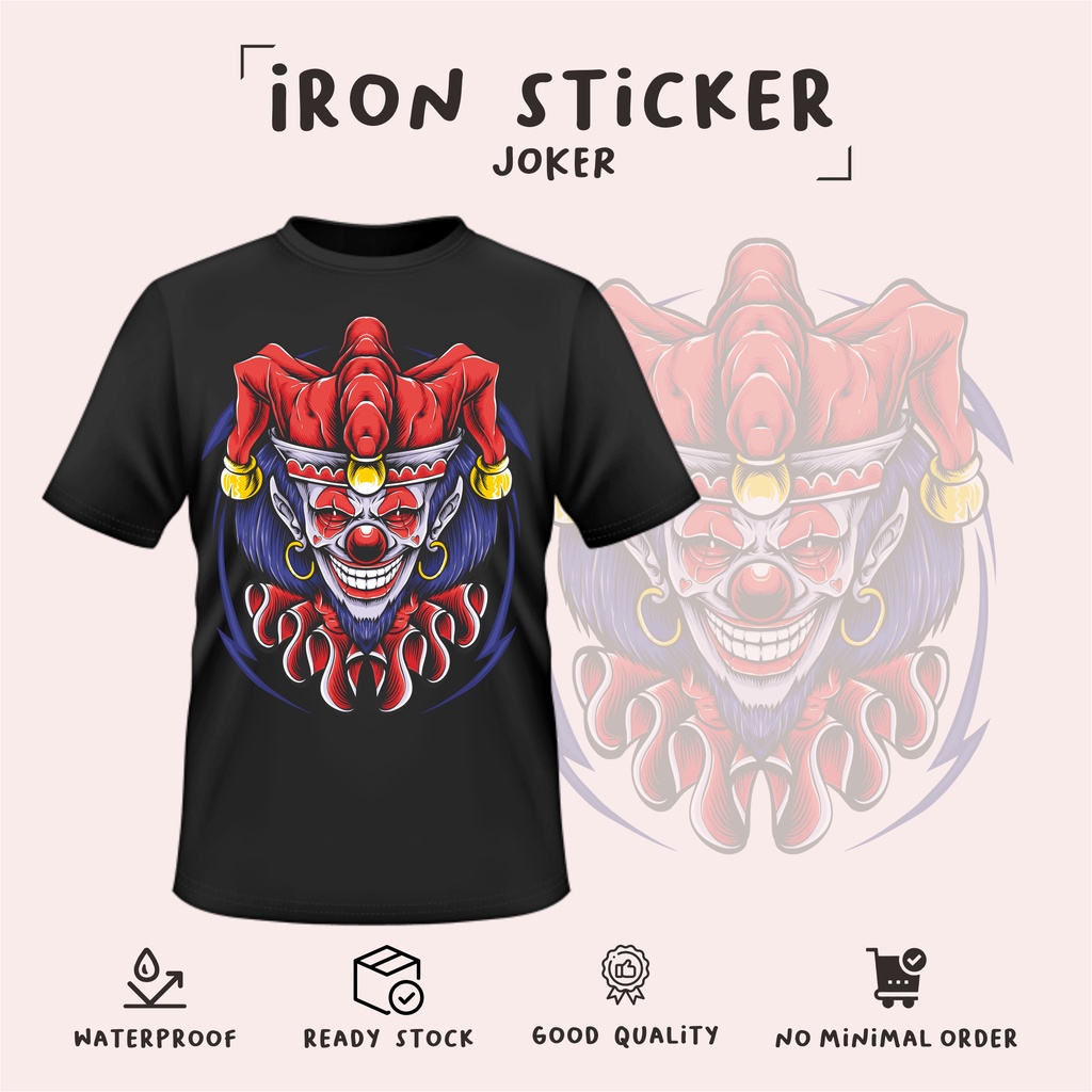 

JOKER-stiker baju/murah sablon dtf/stiker setrika