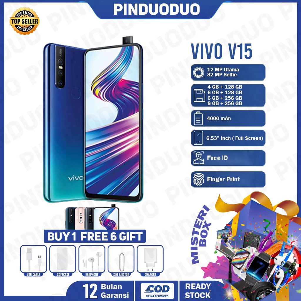 HP VIVO V15 RAM 8+256 GB Baru Jaringan 4G LTE