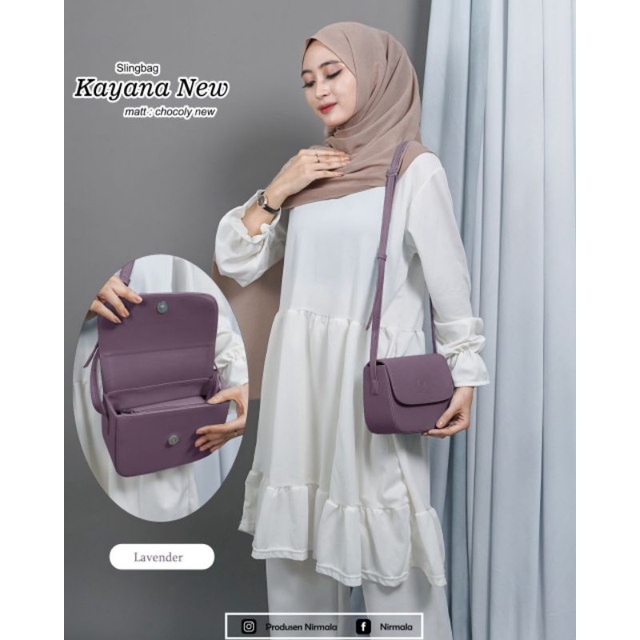 KAYANA SLING BAG BY NIRMALA BAHAN CHOCOLY ANTI AIR WATERPROOF PREMIUM