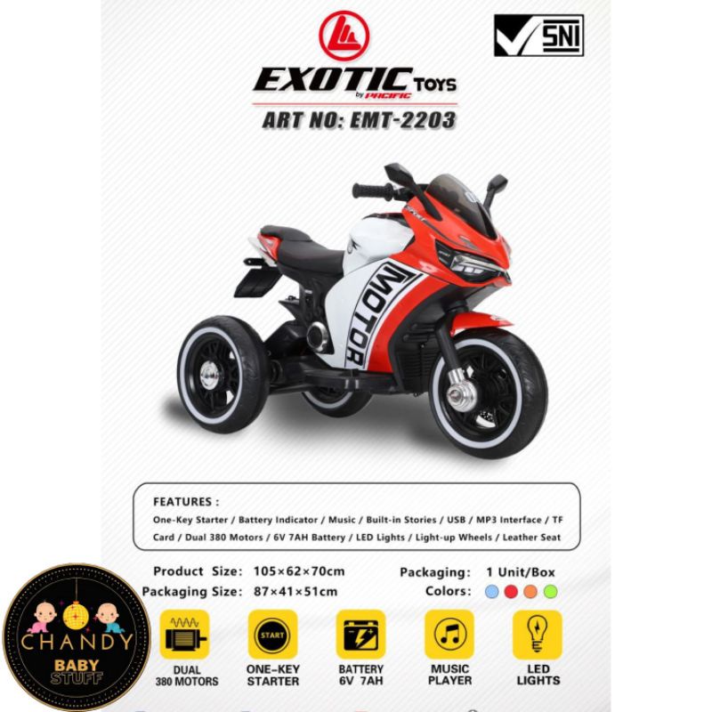 MOTOR MOTORAN AKI MAINAN ANAK EXOTIC EMT 2203