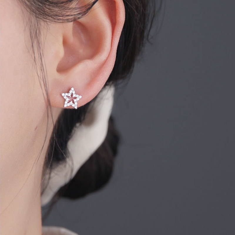 Papaozhu 7pasang s925 Perak Korea Glossy Mutiara Zirkon Anting Set Untuk Wanita Perempuan Elegan Berlian Imitasi Hati Kelinci Cherry Anting-Anting Pakaian Sehari-Hari Telinga Perhiasan Hadiah