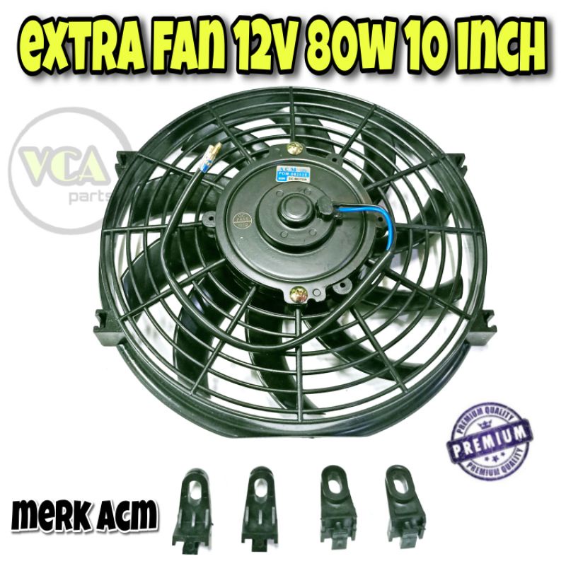 EXTRA FAN BACO KIPAS EKSTRA PLASTIK AC MOBIL 10&quot; ( 10 INCH ) 12v 80w