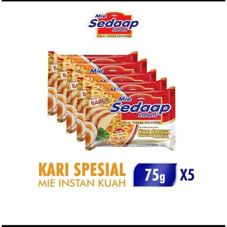 

Mie Sedaap Kari kental special 75gr x 5