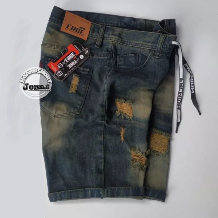 CELANA PENDEK SOBEK PRIA JEANS SOBEK BROADSHORT CELANA RIPPED