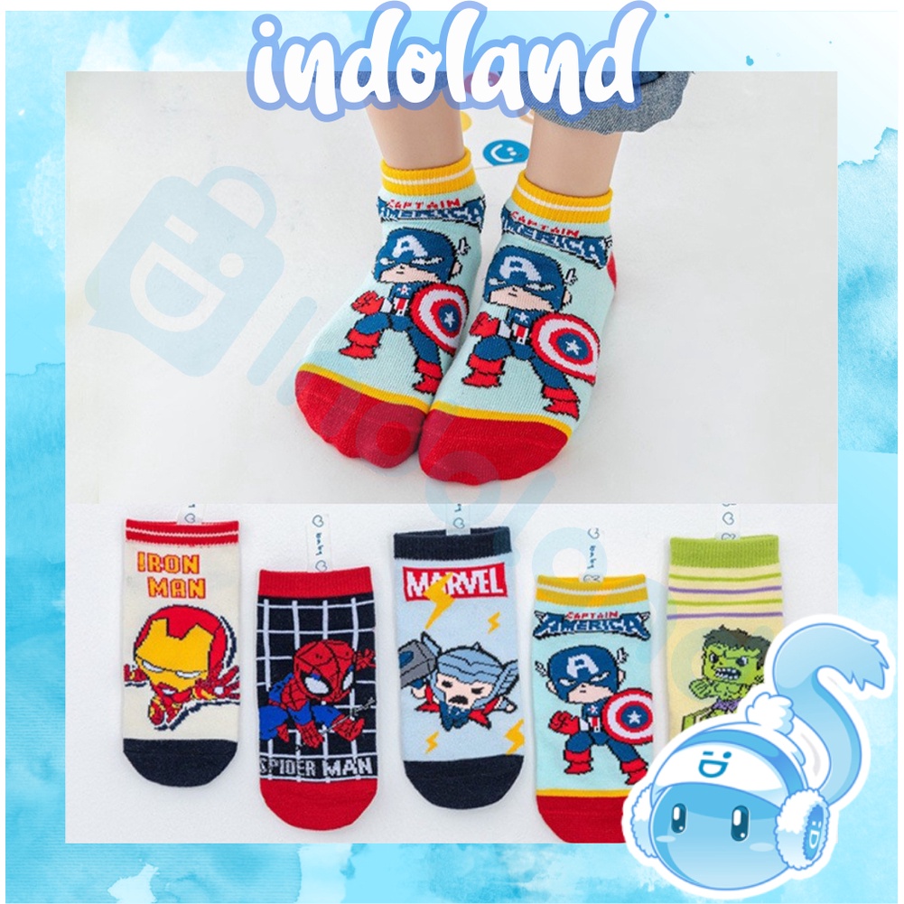 ☀INDOLAND☀ Kaos Kaki Anak Karakter Socks Anak Super Hero KK041