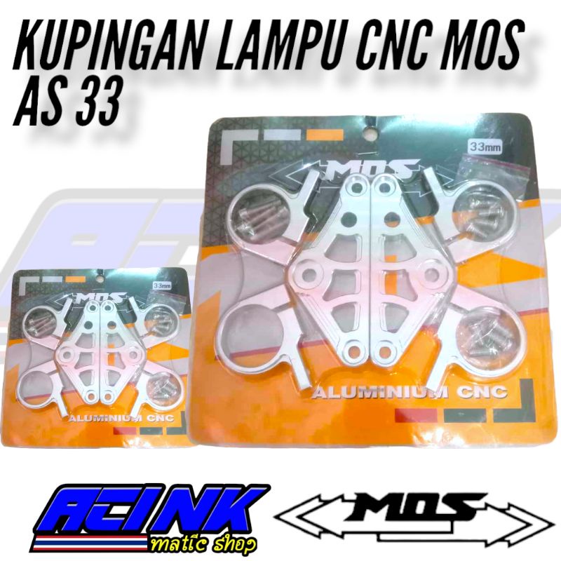 breket kupingan pangkon lampu cincin model cnc super pesek GL MEGAPRO CB GL100 TIGER as31dan33 MOS
