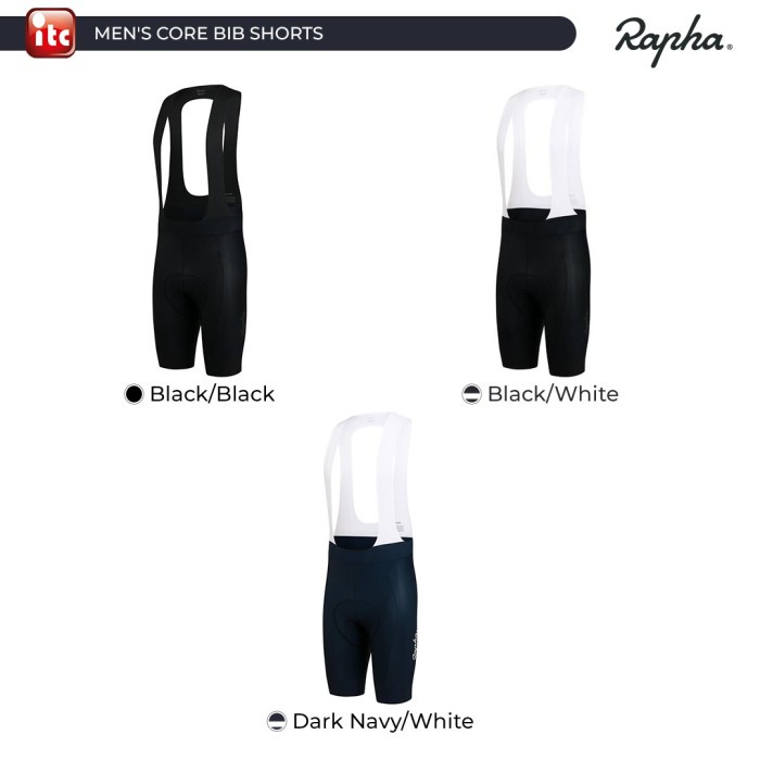 BIB RAPHA ORIGINAL MEN CORE BIB SHORT - BLACK/WHITE