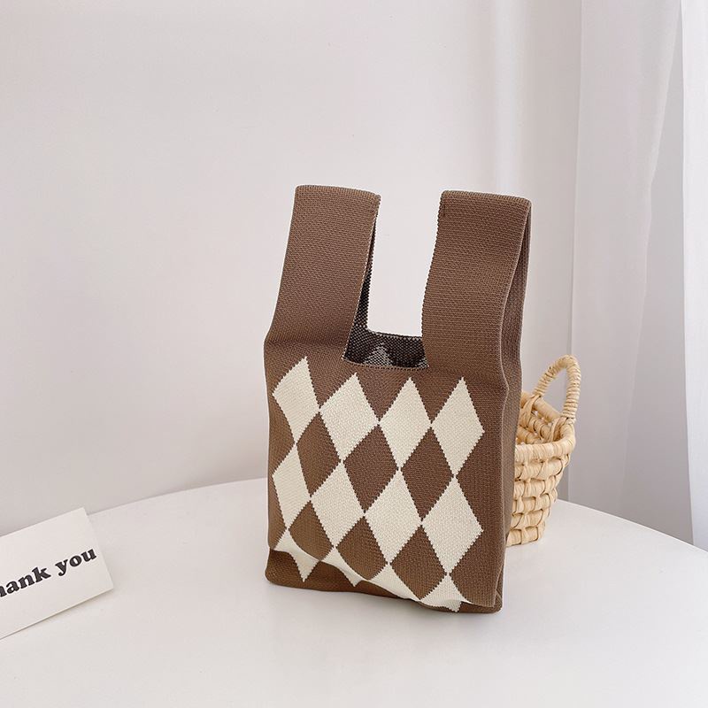 GI 661 RISCE TAS HAND BAG MPORT BAHAN KNITTED WANITA CEWEK PEREMPUAN JAKARTA BATAM JTF