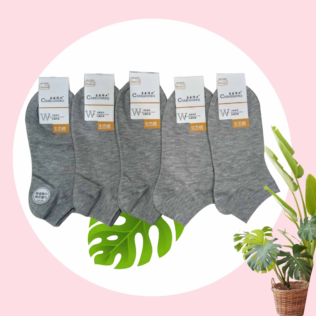 Sepasang Kaos kaki Pendek Atas Mata Kaki Pria Catton Spandek